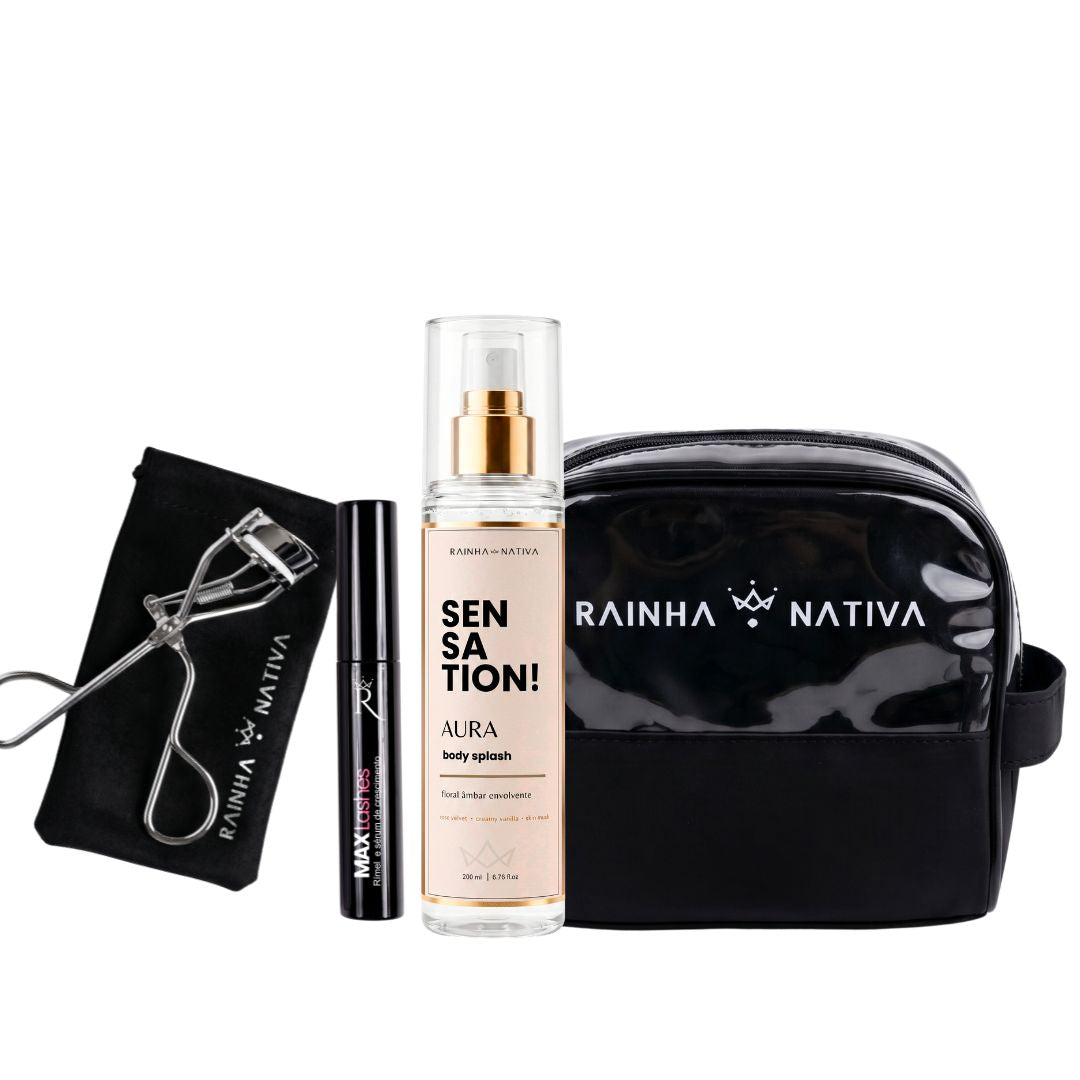 Kit Body Splash SENSATION! + Max Lashes + Curvex + Necessáire Rainha Nativa