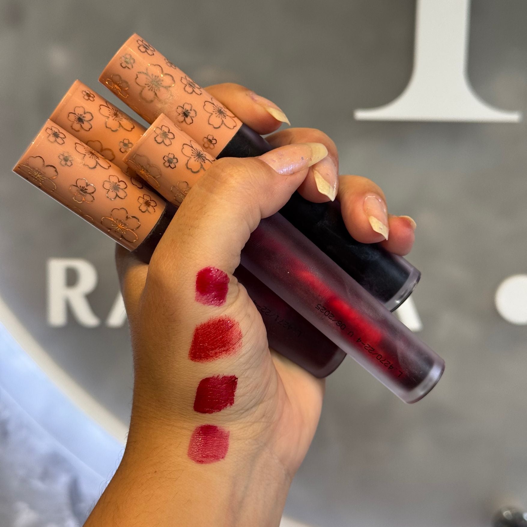 Kit 4 Lip Tints – Rosa, Vinho, Laranja e Vermelho 