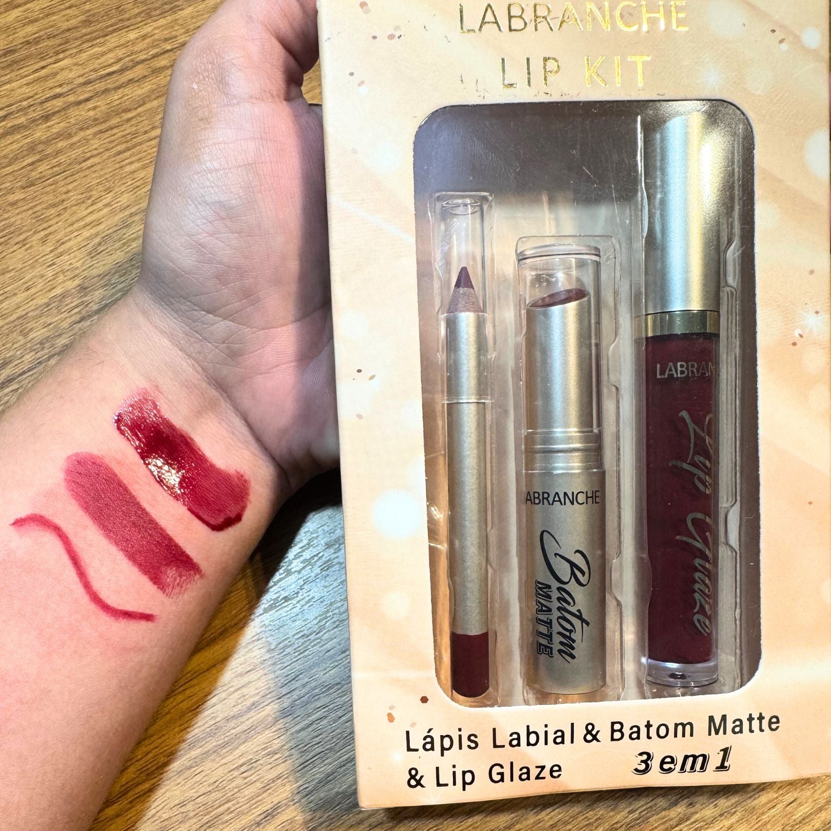 Lip Kit lapis labial , batom matte e lip Glaze - Labranche