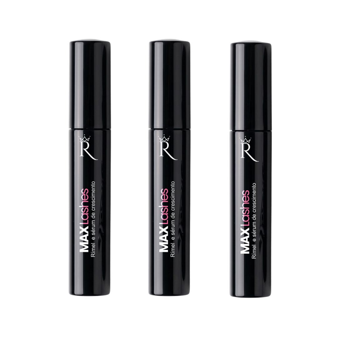 KIT 3 Max Lashes Rímel - 2 em 1 com sérum de crescimento