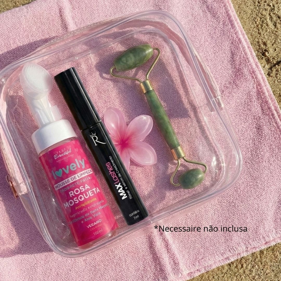 KIT Max Lashes + Mousse Facial + Presilha + Roller Facial