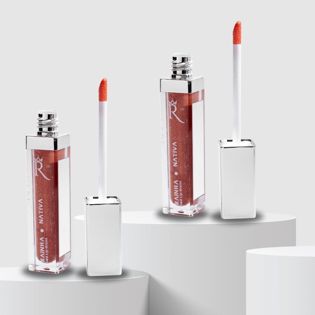 Kit 2 Lip Gloss Com Espelho Led Integrado Hidratação Máxima Cor