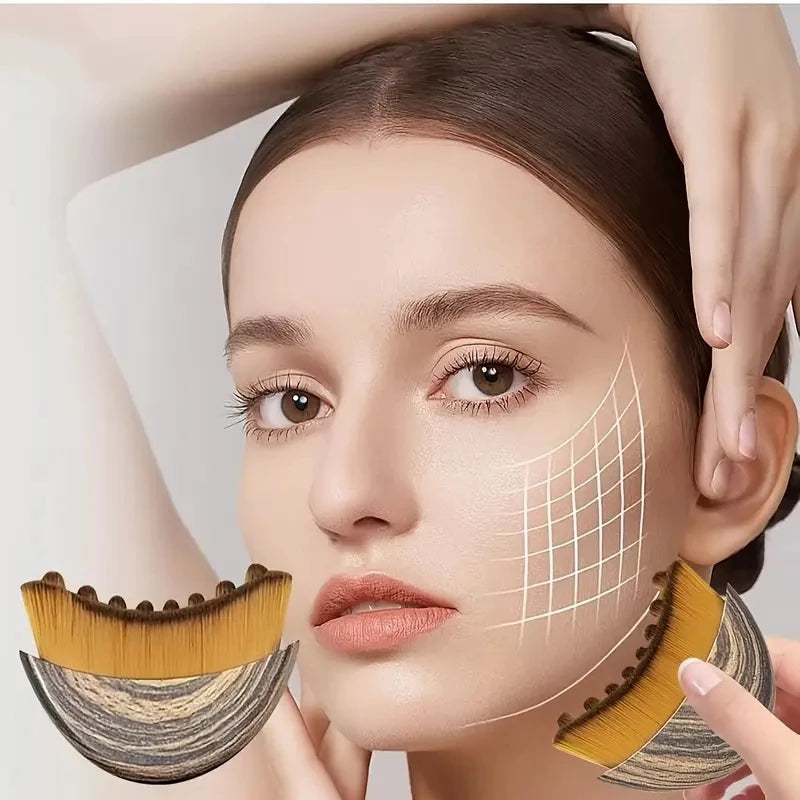 Escova De Massagem De Drenagem Linfática Ergonômica Macia Para Contorno Facial E Mandíbula escova lifting facial
