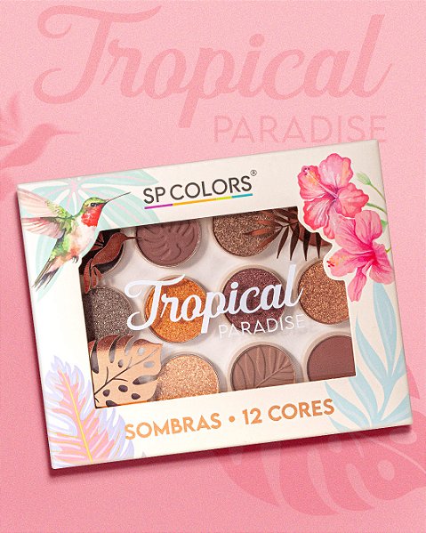Paleta de Sombras 12 cores Tropical SP Colors