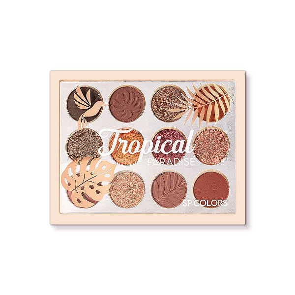 Paleta de Sombras 12 cores Tropical SP Colors