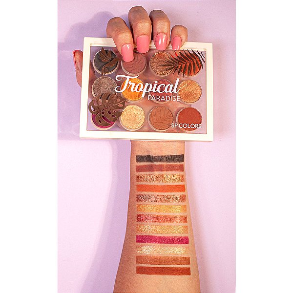 Paleta de Sombras 12 cores Tropical SP Colors