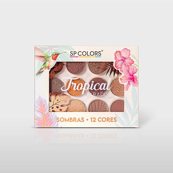 Paleta de Sombras 12 cores Tropical SP Colors