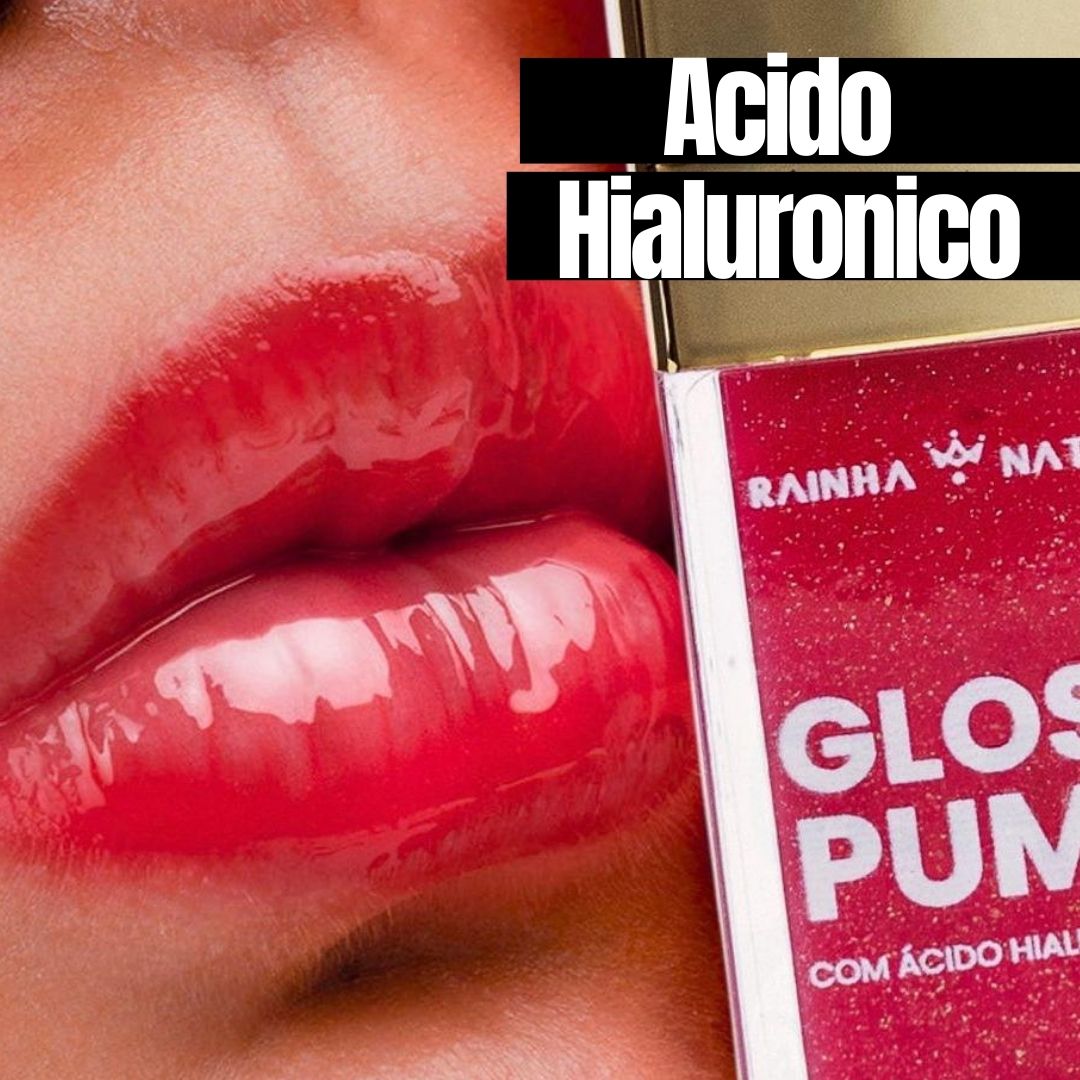 Gloss Pump Aumento Volume Rose Intense + Lip Gloss Espelho Led Integrado Cor 