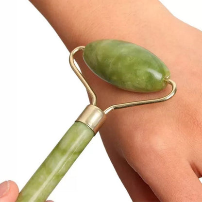 Rolo Pedra de Jade Massagem Facial Anti Ruga