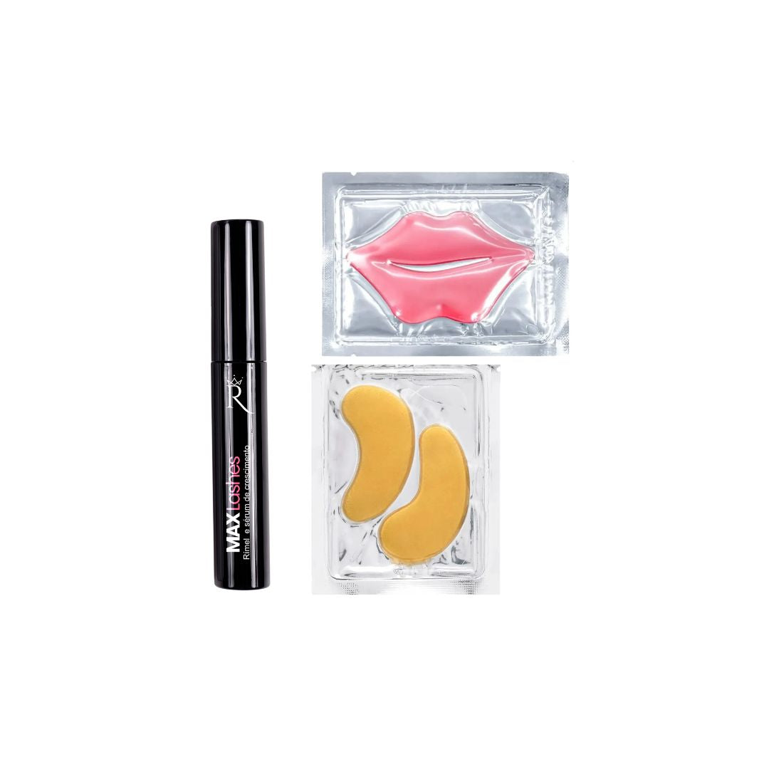 Kit Max Lashes + Máscara de olheiras + Máscara Labial