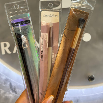 KIT 3 PINCÉIS - Esfumar, glitter e chanfrado