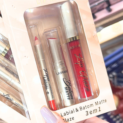 Lip Kit lapis labial , batom matte e lip Glaze - Labranche