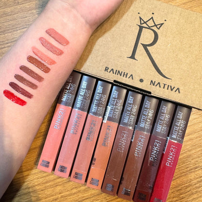 Batom matte all day - stay 24hrs kit com 8