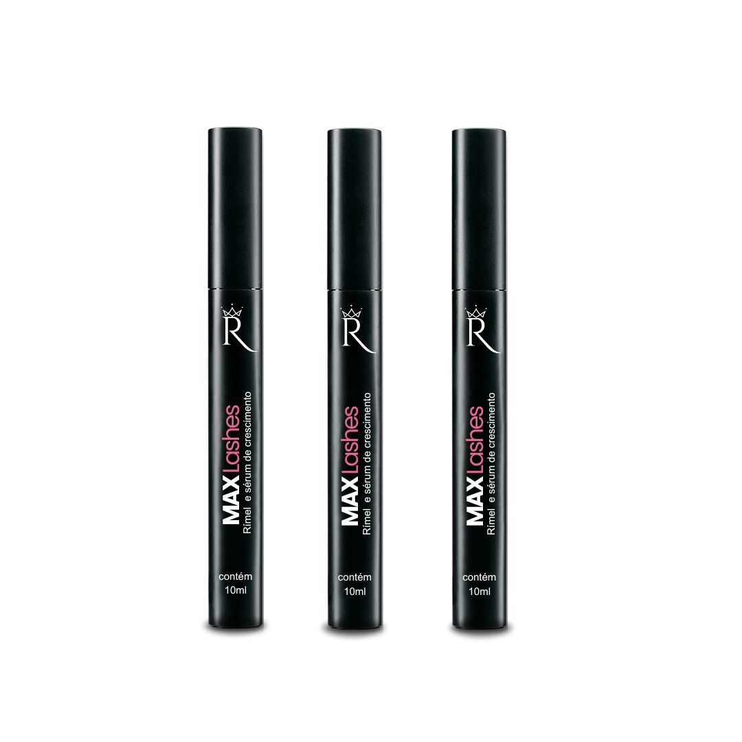 KIT 3 Max Lashes Rímel - 2 em 1 com sérum de crescimento