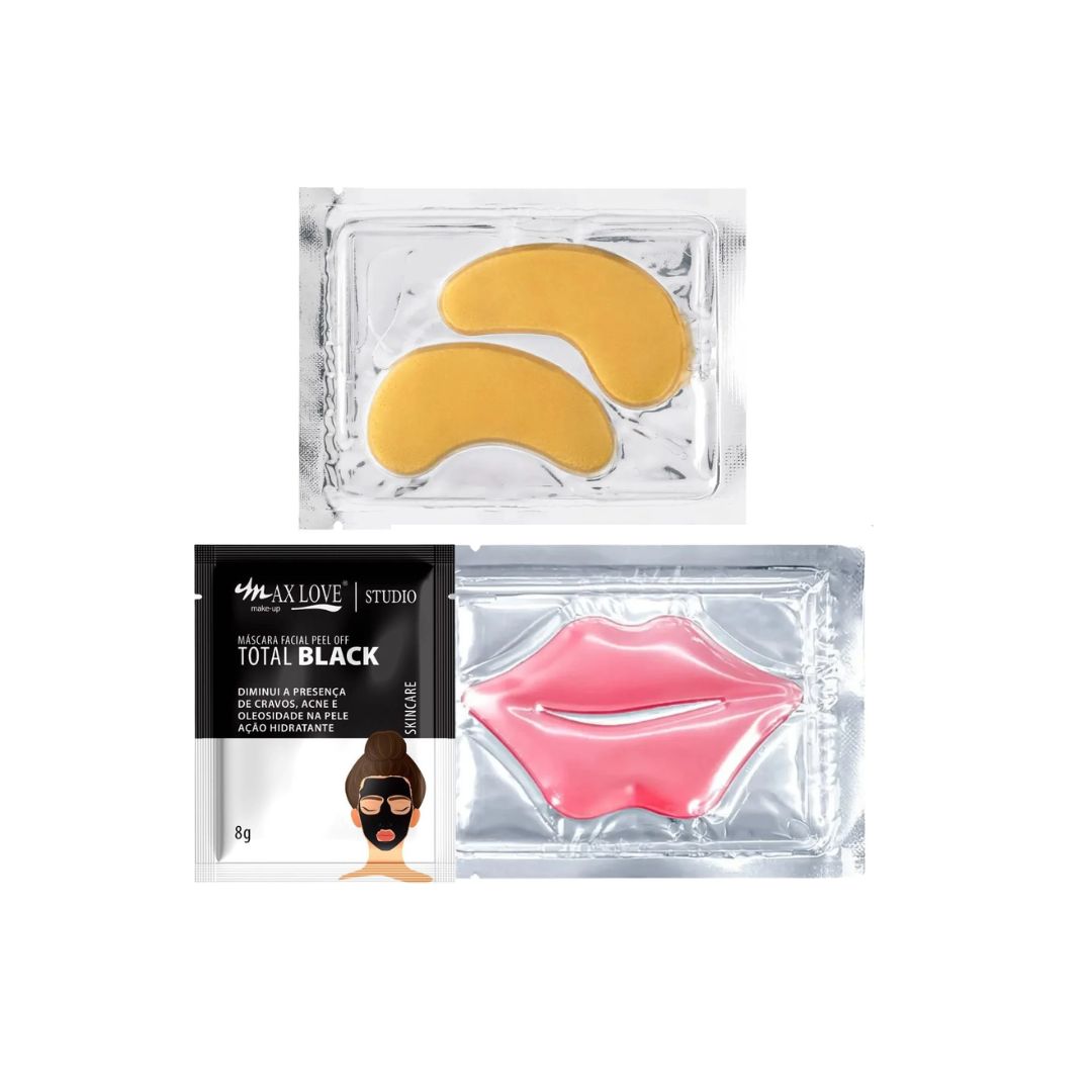 Kit Máscara Labial + Máscara de olheiras + Máscara facial