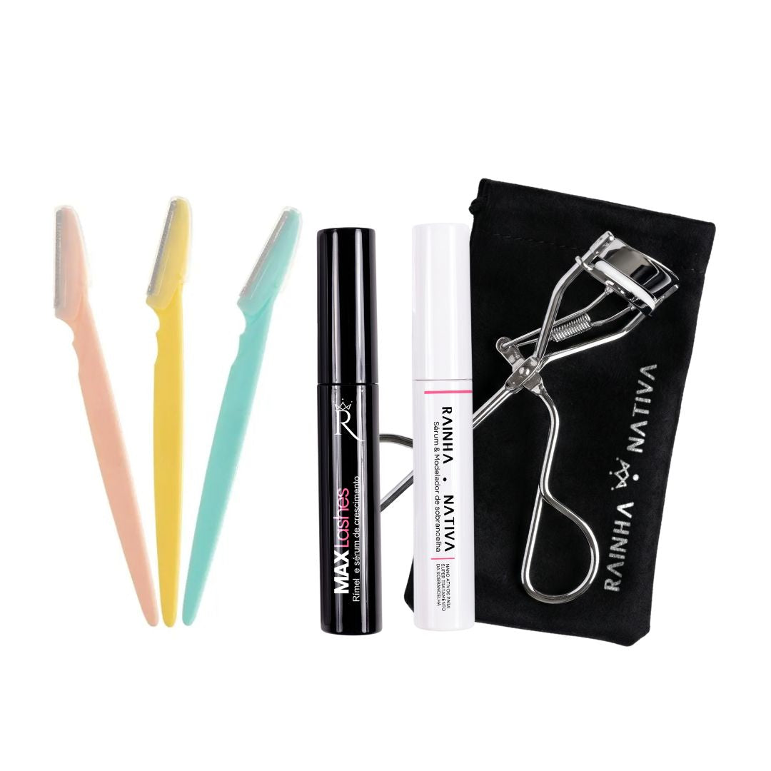 Kit Sérum &amp; Modelador de Sobrancelha + Trio Navalha + Max Lashes + Curvex