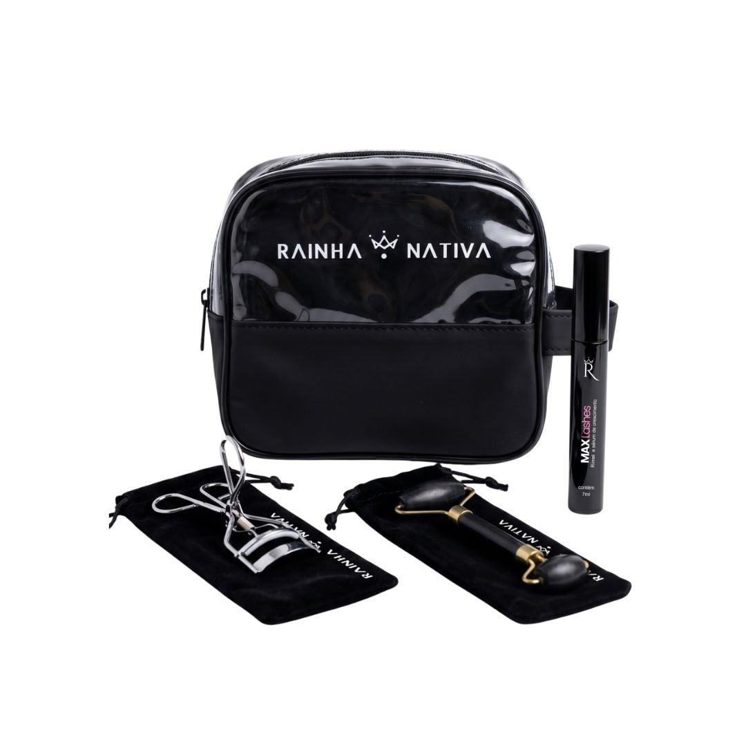 KIT Curvex + Max Lashes + Roller Facial + Nécessaire Rainha Nativa
