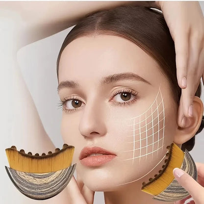 Escova De Massagem De Drenagem Linfática Ergonômica Macia Para Contorno Facial E Mandíbula escova lifting facial